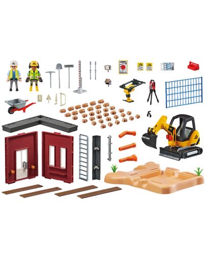 Игрален комплект Playmobil - Багер със строителна площадка - 2