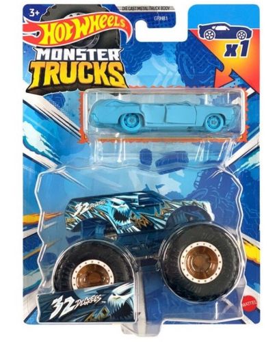 Бъги Hot Wheels Monster Trucks - 32 Degrees, с количка - 1