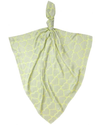 Бамбукова пелена Texpol - Сърца, 75 x 75 cm, жълта - 1