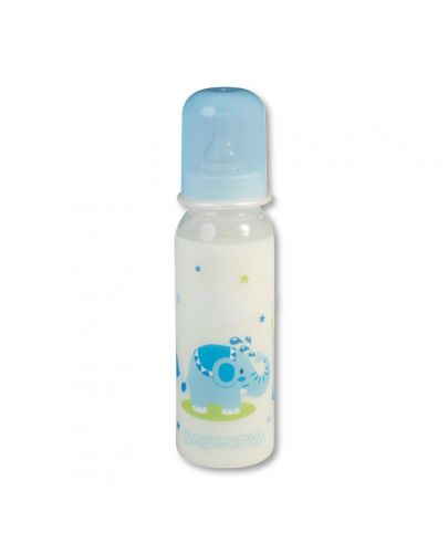 Стандартно пластмасово шише Baby Nova - 250 ml, слонче - 1