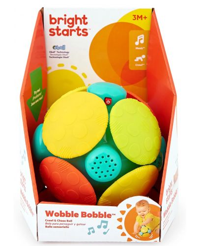 Бебешка играчка Bright Starts - Топка,Wobble Bobble - 3