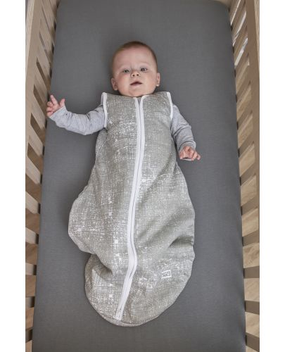 Бебешки спален чувал Meyco Baby - Tog 0.5, 98 cm, сив на линии - 3
