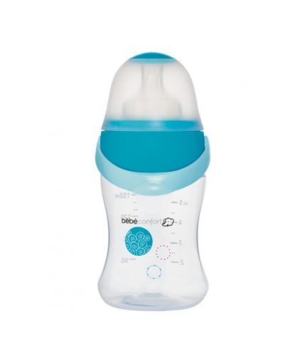 Бебешка бутилка Bebe Confort Easy Clip - 150 ml, синя - 1