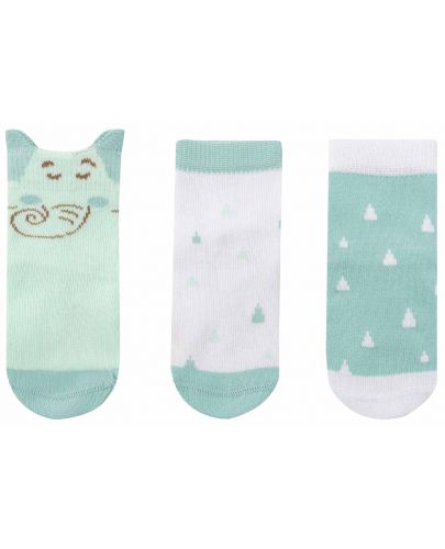 Бебешки чорапи с 3D уши Kikka Boo - Elephant Time, 6-12 месеца, 3 чифта - 2