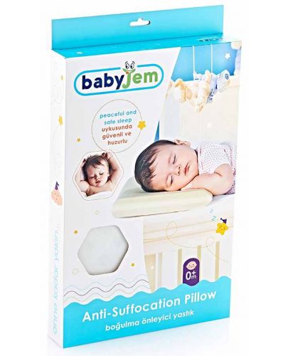 Бебешка възглавница за безопасен сън BabyJem - Beige  - 3