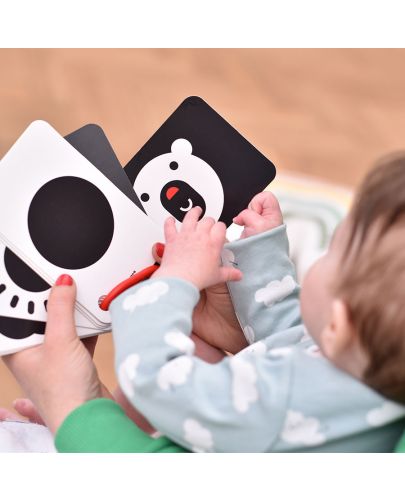 Бебешки карти с висок контраст Banana Panda - С ринг, 0 м+ - 3