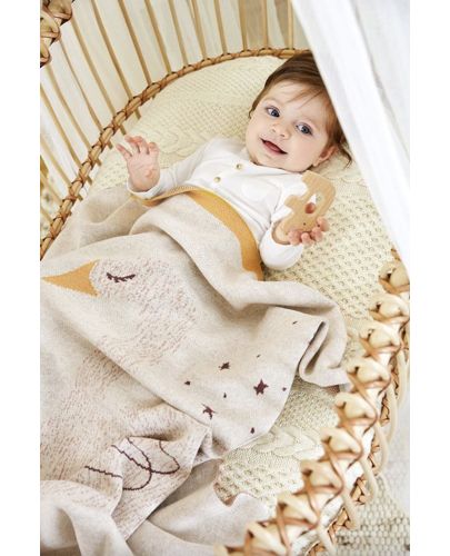 Бебешко одеяло Lassig - Лебед, 75 х 100 cm - 3