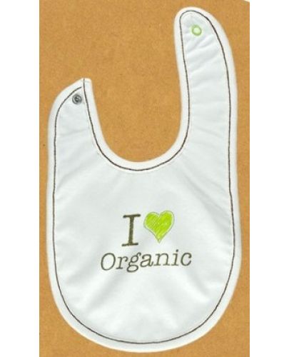 Бебешки лигавник с копче For Babies - I love organic - 1