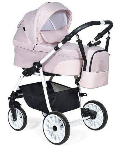 Бебешка количка Baby Giggle - Alpina, 2 в 1, розова - 1