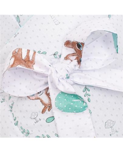 Бебешка пелена за изписване New Baby - Сърнички, 75 х 75 cm, мента - 2