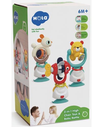 Бебешка активна играчка с вакуум Hola Toys - Мече акробат - 3