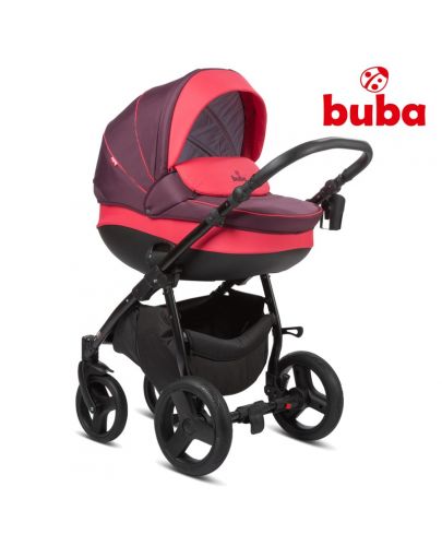 Бебешка комбинирана количка 3в1 Buba - Bella 706, Burgundy - 2