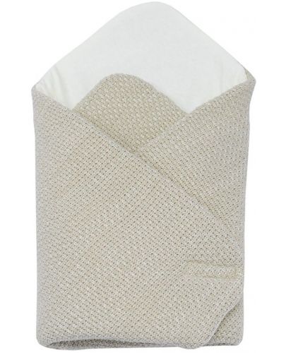 Бебешко плетено одеяло EKO Rice - Бежово, 80 х 80 cm - 1
