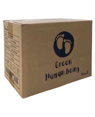 Бебешки пелени Green Human Being - Размер 2, 4-8 kg, 4 пакета х 34 броя   - 1