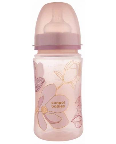 Бебешко антиколик шише Canpol babies - Easy Start, Gold, 240 ml, розово - 1