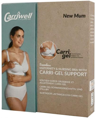 Безшевен сутиен за кърмене Carriwell - Carri-Gel, размер, XL, бял - 6