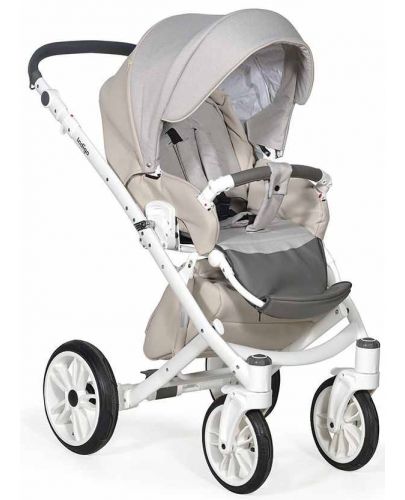 Комбинирана детска количка 2в1 Baby Giggle - Porto, бежова - 3