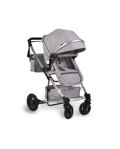 Бебешка комбинирана количка Moni - Gigi, светлосива - 1