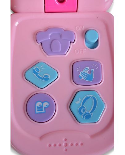 Бебешка играчка Moni Toys - Телефон с капаче, pink - 4
