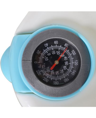 Бебешка вана с вграден термометър и аксесоари Cangaroo Dolphin, синя - 4