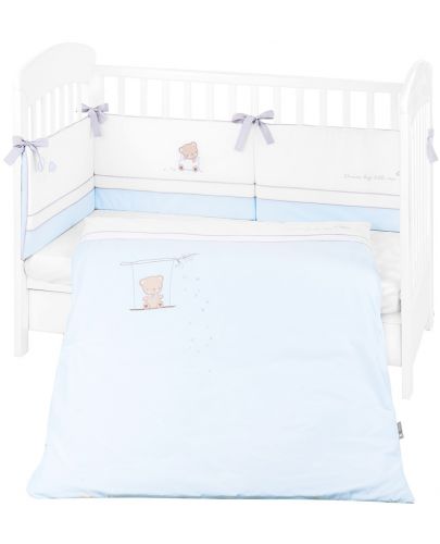 Бебешки спален комплект KikkaBoo Dream Big - 2 части, син, 70 x 140 cm - 1
