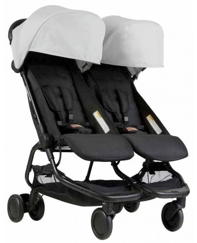  Бебешка количка за близнаци Phil & Teds - Mountain Buggy Nano Duo V1, светлосива - 1