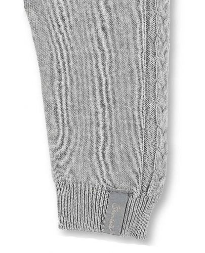 Бебешки плетени панталонки Sterntaler - 56 cm, 3-4 месеца, сиви - 3