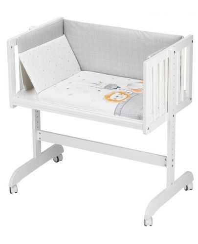 Бебешка мини кошара Interbaby - Животни, със спален комплект - 1