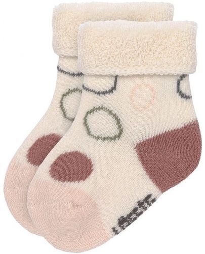 Бебешки чорапи Lassig - 0-4 месеца, бели-розови, 3 чифта - 4