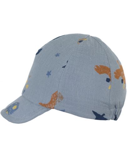 Бейзболна шапка с UV 50+ защита Sterntaler - С динозаври, 49 cm, 12-18 месеца - 2