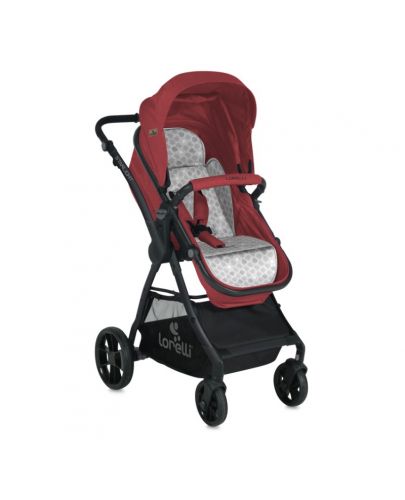 Бебешка комбинирана количка Lorelli - Starlight, червена - 3