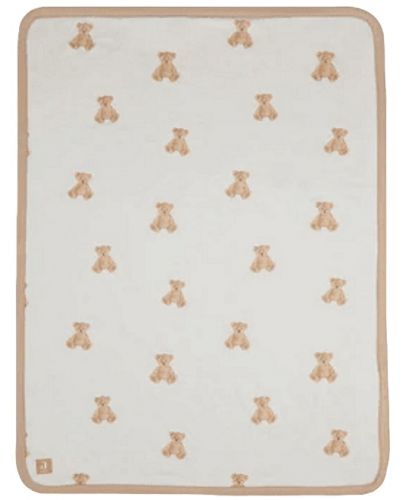 Бебешко плюшено одеяло Jollein - Teddy Bear, 75 х 100 cm - 1