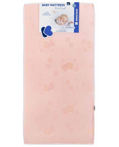 Бебешки матрак KikkaBoo - CocoCraft, 60 x 120 x 15 cm, Bear Pink - 1
