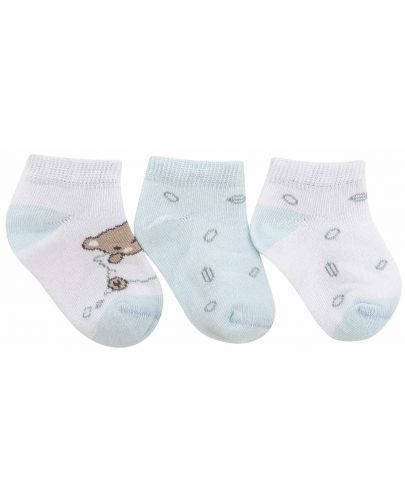 Бебешки летни чорапи Kikka Boo - Dream Big, 6-12 месеца, 3 броя, Blue  - 2