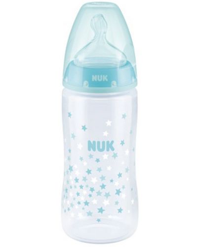 Бебешко шише Nuk First Choice - Temperature control, 300 ml, светлосиньо - 1