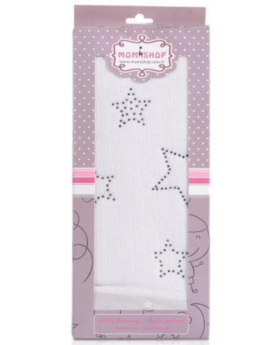 Бебешко одеяло Cangaroo - Stars, сиво, 100 х 120 cm  - 2