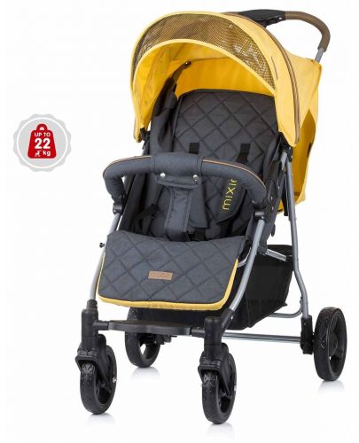 Бебешка количка с покривало Chipolino - Микси, банан - 1