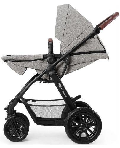 Бебешка количка 3 в 1 KinderKraft Xmoov - Трансформираща се, с кошница, сива - 9