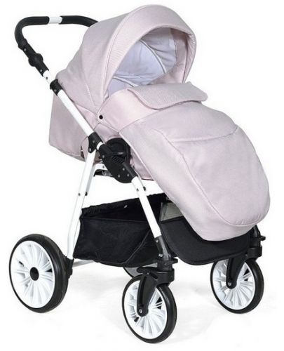 Бебешка количка Baby Giggle - Alpina, 2 в 1, розова - 2