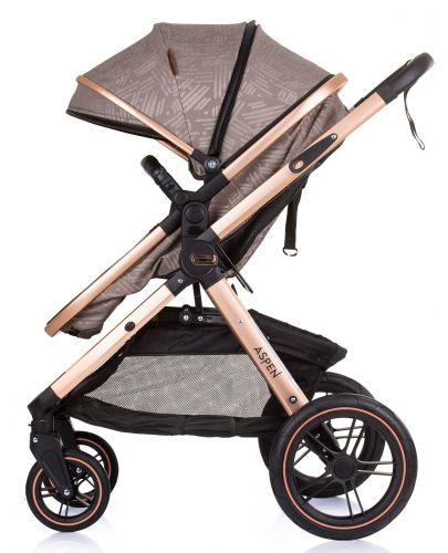 Бебешка количка с трансформираща се седалка Chipolino - Аспен, Пясък - 6