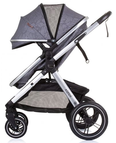 Бебешка количка с трансформираща се седалка Chipolino - Аспен, Графит - 8