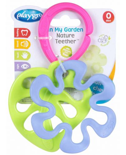 Бебешка дрънкалка Playgro - Листо и цвете - 3