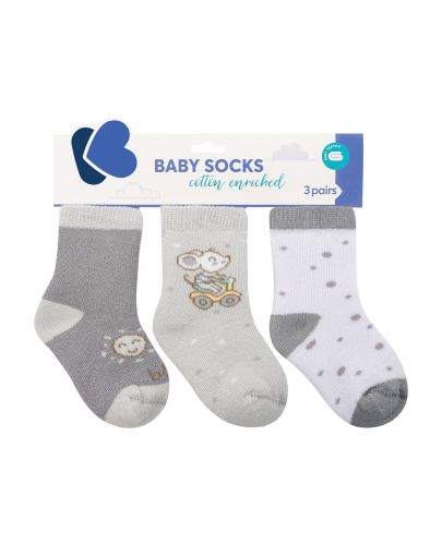 Бебешки чорапи Kikka Boo Joyful Mice - Памучни, 6-12 месеца - 1