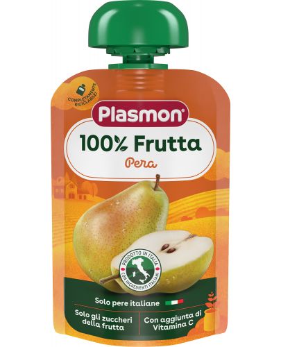 Бебешка плодова закуска Plasmon  - Круша, 100 g - 1