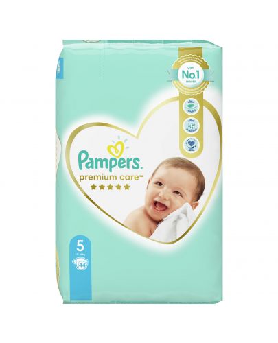 Бебешки пелени Pampers - Premium Care 5, 44 броя  - 2