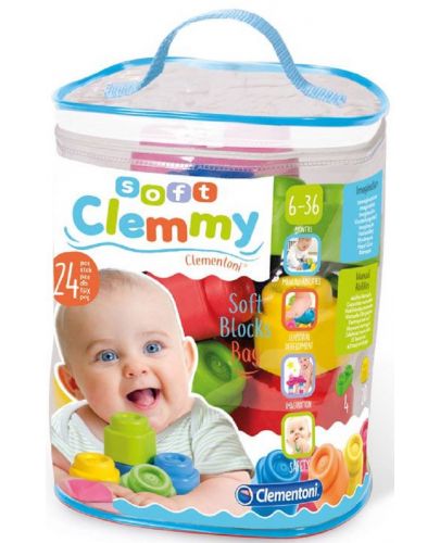 Бебешки конструктор Clementoni Soft - Clemmy, 24 части - 1