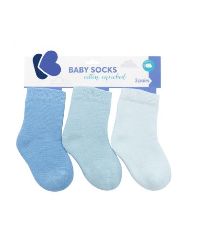 Бебешки чорапи Kikka Boo - Памучни, 1-2 години, сини - 1