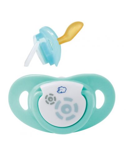Каучукова залъгалка Bebe Confort - Maternity Dental Safe, 18-36 м, 2 броя, сини - 1