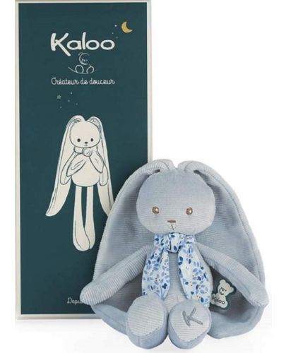 Бебешка плюшена играчка Kaloo - Зайче, синя - 3