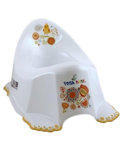 Бебешко анатомично гърне Tega Baby - Фолк, Бяло - 1